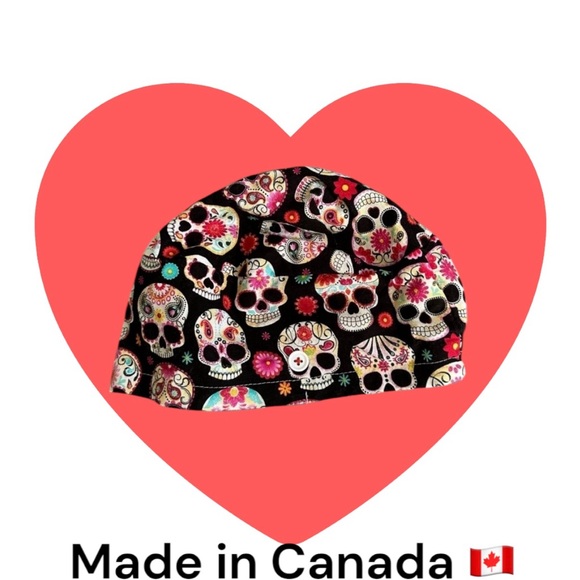 🆕 Woman’s “Sugar Sculls” Handmade Scull/Scrub Cap - Picture 9 of 14